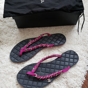 Chanel flip flops